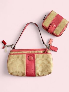 Y2K 2008 Coach Heritage Bag & Wallet Set